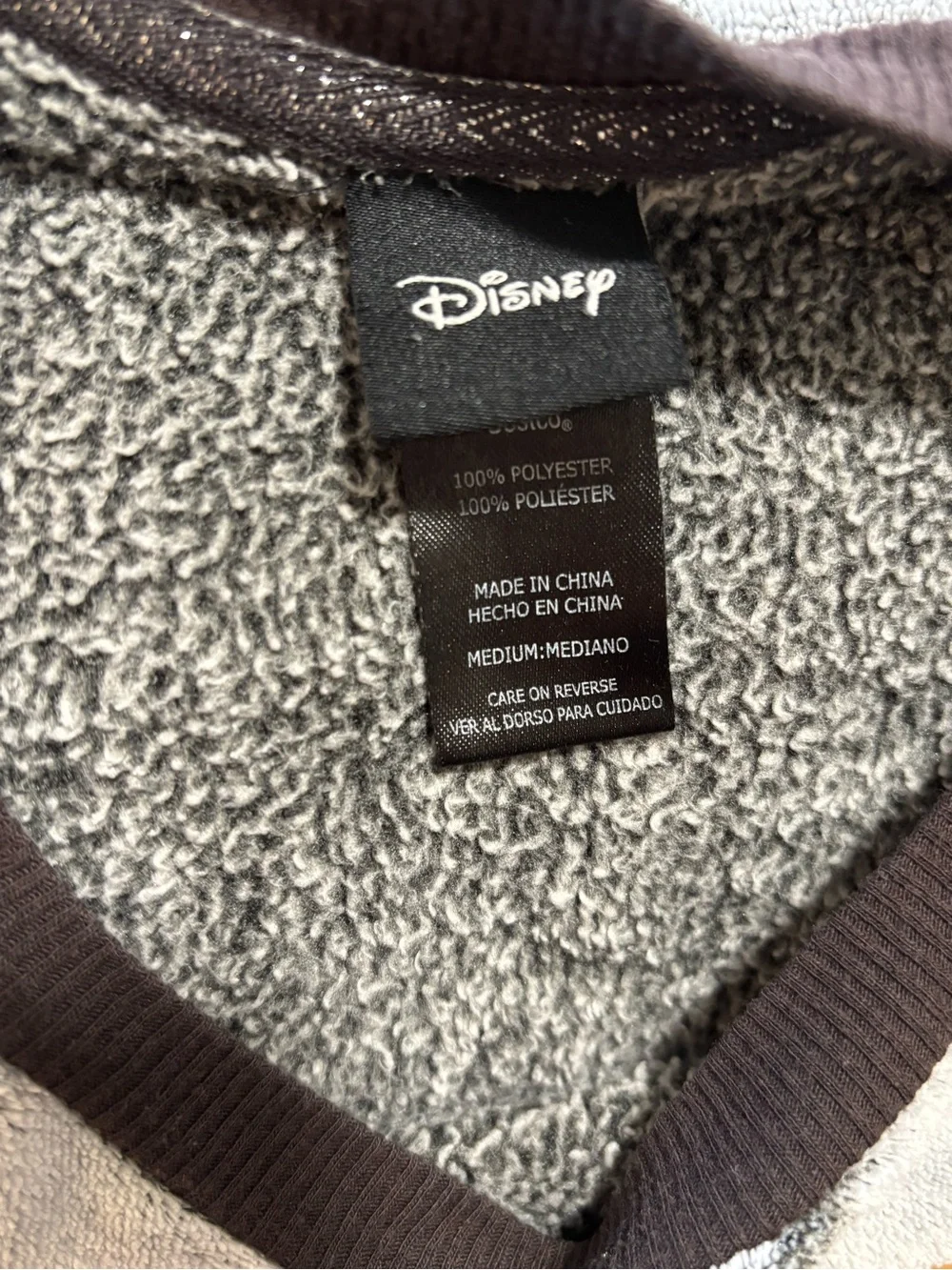 Disney Mickey Mouse Fleece Pajama Lounge Set Gray Medium - Picture 7 of 7